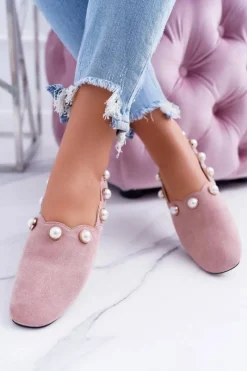 Baleriny Klasyczne>Boto Damskie Różowe Baleriny Lu Boo Milis