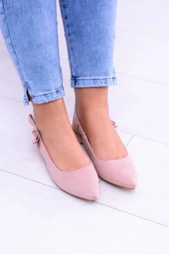 Outlet Boto Damskie Różowe Baleriny w Szpic Howla