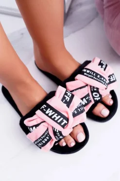 Discount Damskie Różowe Klapki Z Napisami Lu Boo News Damskie Klapki Damskie Klasyczne