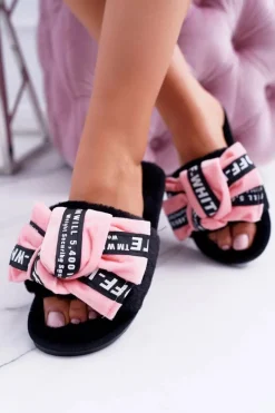 Discount Damskie Różowe Klapki Z Napisami Lu Boo News Damskie Klapki Damskie Klasyczne