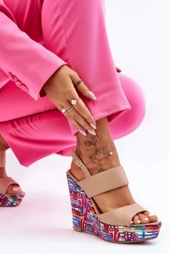 Sandały Na Koturnie><noscript><img width=