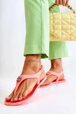 New Boto Damskie Sandałki Neonowe Pomarańczowe Sonner