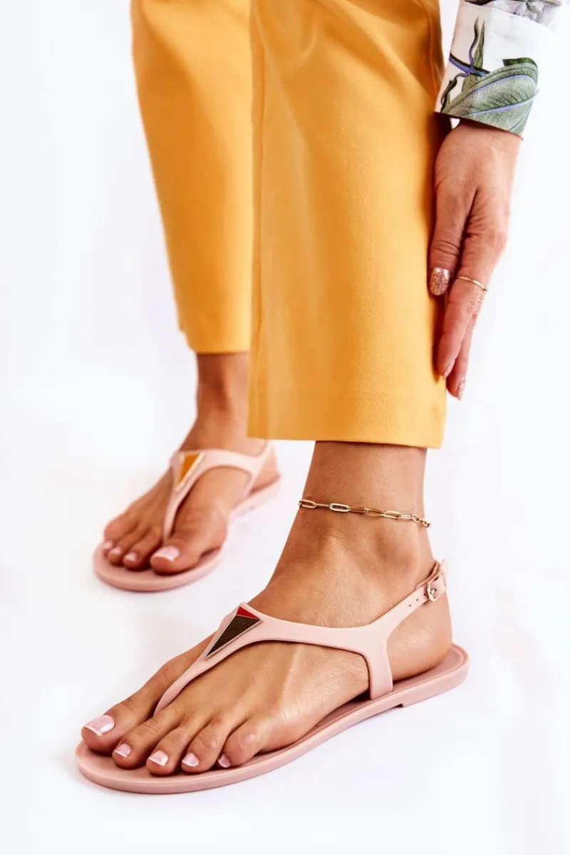 Hot Boto Damskie Sandałki Nude Storm