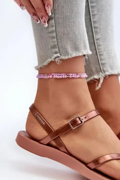 Hot Ipanema Damskie Sandały 82842 Fashion Sandal VIII Fem Różowo-Brązowe