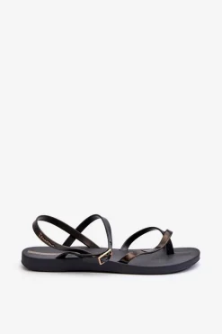 Clearance Damskie Sandały 82842 Fashion Sandal VIII Fem Czarne Damskie Sandały Gumowe|Sandały Płaskie