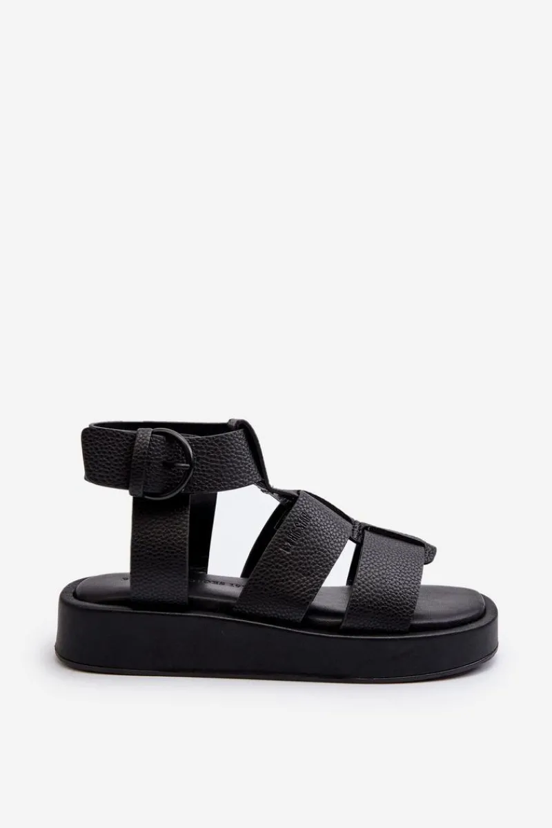 Sandały Big Star|Sandały Płaskie>Big Star Shoes Damskie Sandały Big Star NN274071 Czarne