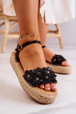 Sandały Płaskie><noscript><img width=