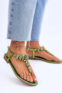 Sandały Płaskie><noscript><img width=