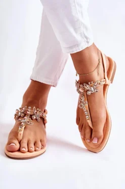 Sandały Płaskie><noscript><img width=