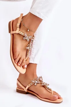 Sandały Płaskie><noscript><img width=