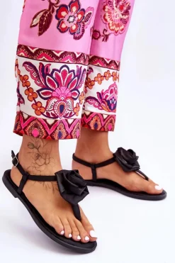 Sandały Płaskie><noscript><img width=