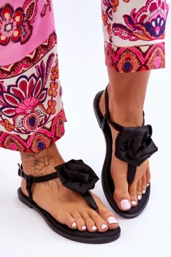 Sandały Płaskie><noscript><img width=