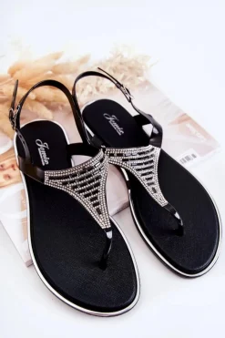 Sandały Płaskie><noscript><img width=