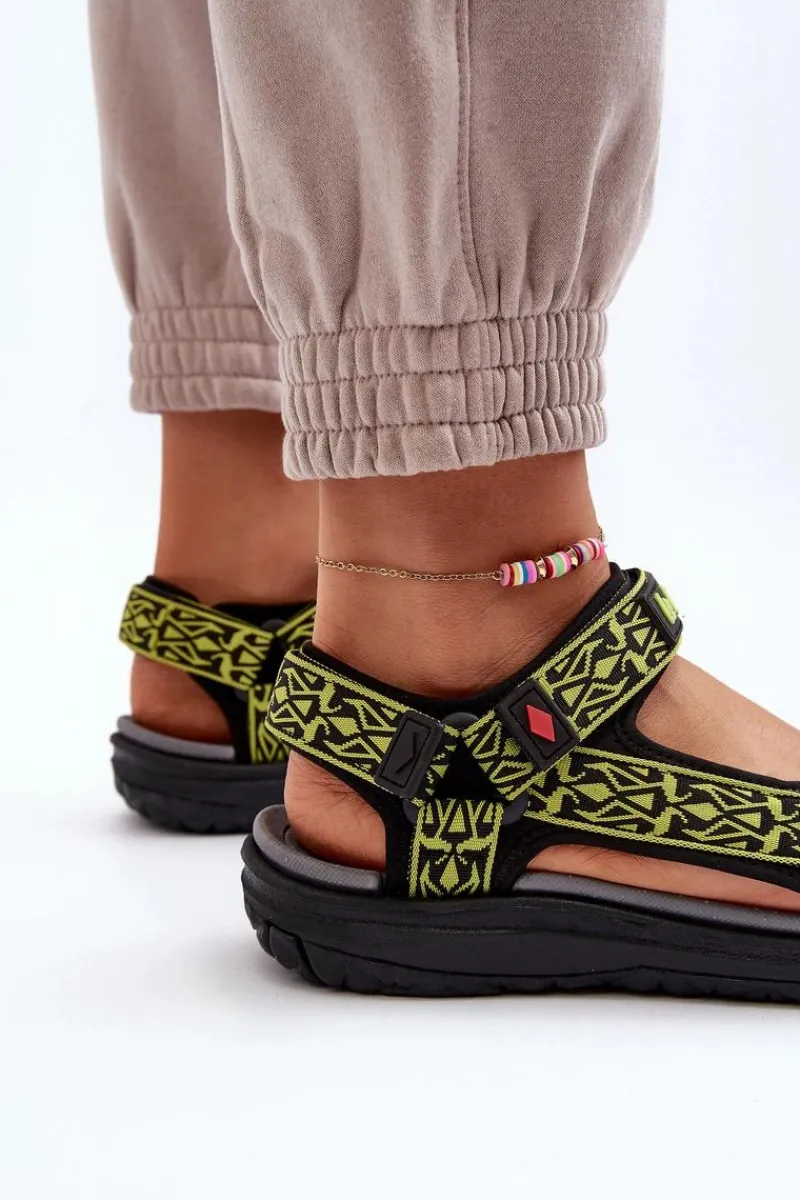 Clearance Lee Cooper Damskie Sandały LCW-24-34-2609 Limonkowe