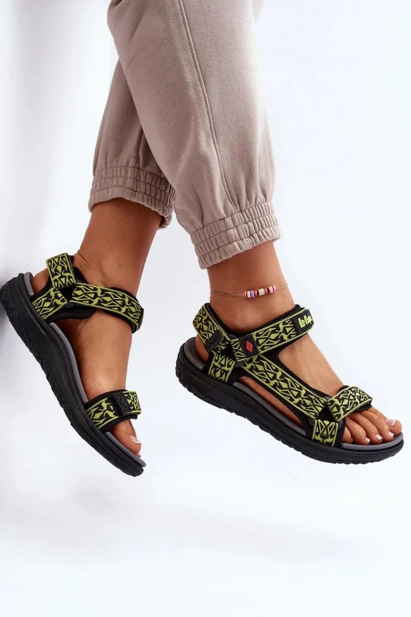 Clearance Lee Cooper Damskie Sandały LCW-24-34-2609 Limonkowe