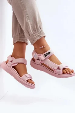 Online Lee Cooper Damskie Sandały LCW-24-34-2613 Różowe