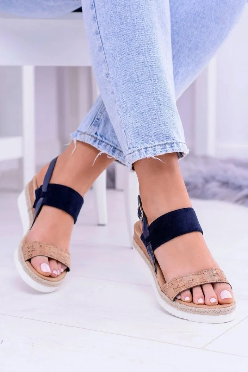 Discount Boto Damskie Sandały Na Koturnie Lniane Felucci