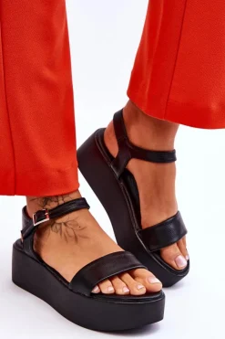 Sandały Płaskie><noscript><img width=