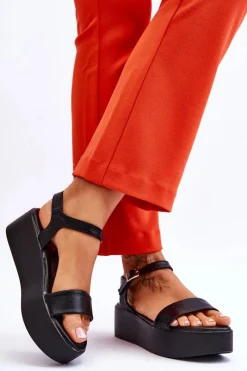 Sandały Płaskie><noscript><img width=