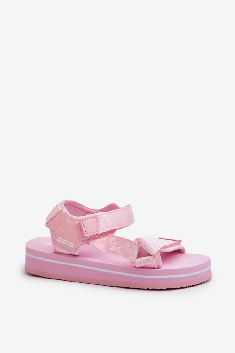 Clearance Big Star Shoes Damskie Sandały Na Platformie Big Star NN274A533 Różowe Różowy