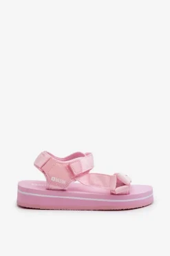 Clearance Big Star Shoes Damskie Sandały Na Platformie Big Star NN274A533 Różowe Różowy