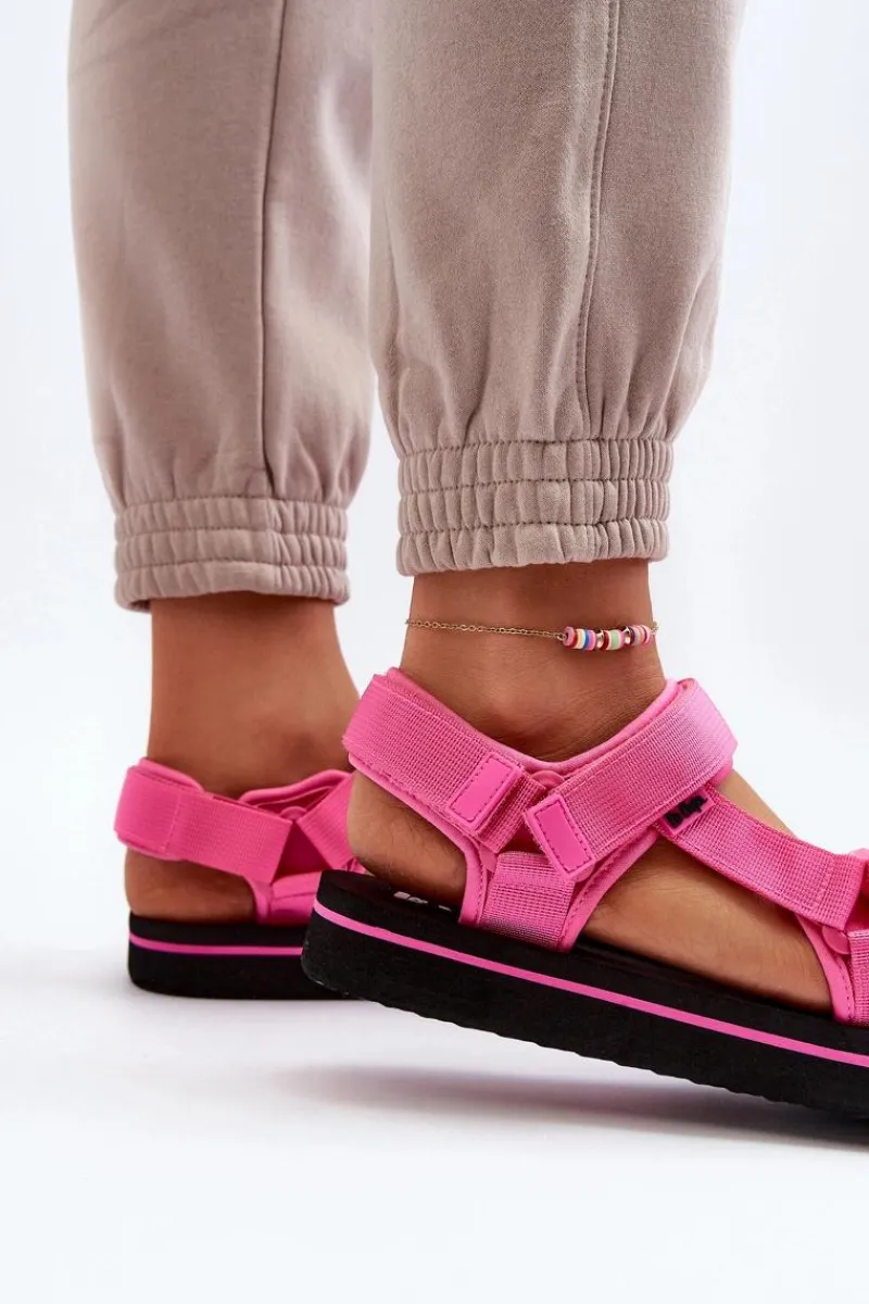 Hot Lee Cooper Damskie Sandały Na Platformie LCW-24-05-2750L Fuksja Różowy