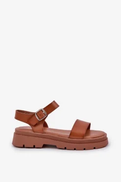 Best Boto Damskie Sandały Na Platformie Camel Evaretha