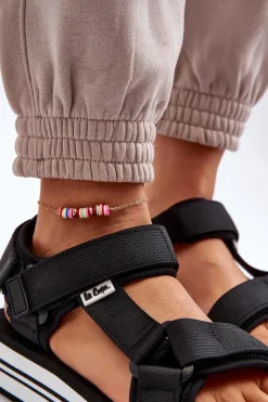 Sandały Płaskie></noscript>Lee Cooper Damskie Sandały Na Platformie LCW-24-05-2753 Czarne Czarny