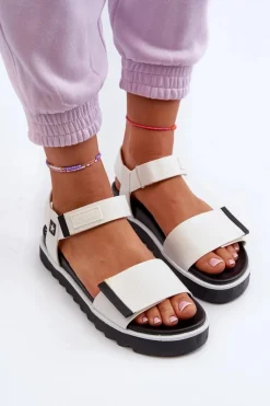 Sale Big Star Shoes Damskie Sandały Na Platformie Big Star NN274777 Białe Biały