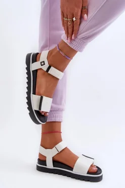 Sale Big Star Shoes Damskie Sandały Na Platformie Big Star NN274777 Białe Biały