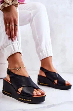 Discount Buty damskie Vinceza Damskie Sandały Na Rzep Czarne Amaze