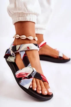 Sandały Płaskie><noscript><img width=