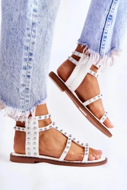 Sandały Płaskie><noscript><img width=