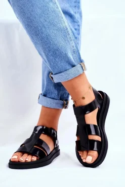 Sandały Gumowe|Sandały Płaskie>ZAXY Damskie Sandały Pachnące Gumowe Czarne FF285024