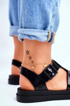 Sandały Gumowe|Sandały Płaskie></noscript>ZAXY Damskie Sandały Pachnące Gumowe Czarne FF285024