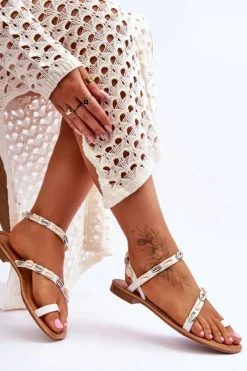 Sandały Płaskie><noscript><img width=