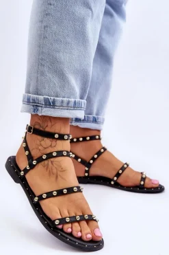 Sandały Płaskie><noscript><img width=