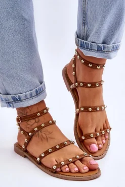 Sandały Płaskie><noscript><img width=