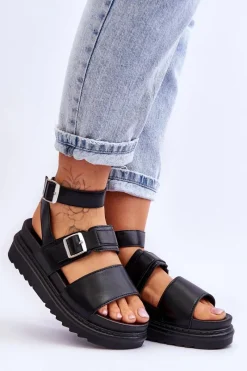 Sandały Płaskie><noscript><img width=