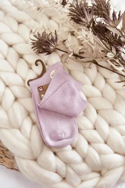 Skarpetki|Skarpetki></noscript>Aura.via Damskie Skarpetki Antybakteryjne Z Błyszczącą Nicią Różowe