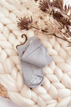 Sale Damskie Skarpetki Antybakteryjne Z Błyszczącą Nicią Szare Skarpetki|Skarpetki