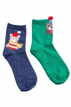 Best Boto Damskie Skarpetki Dwupak Świąteczny Granatowy