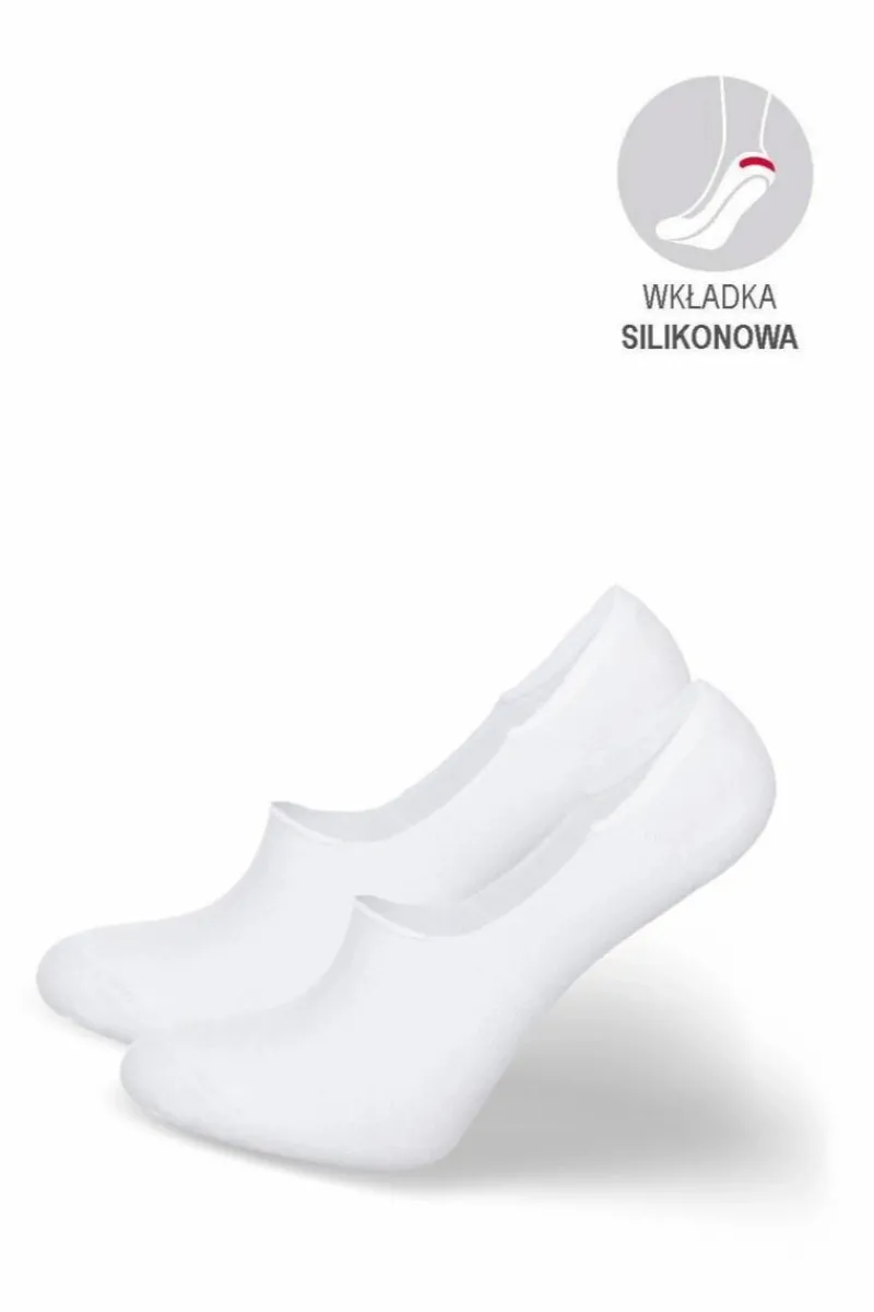 Skarpetki|Skarpetki>Milena Damskie Skarpetki Microstopki Bambusowe Białe