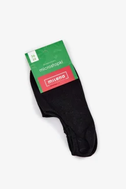 Skarpetki|Skarpetki>Milena Damskie Skarpetki Microstopki Bambusowe Czarne