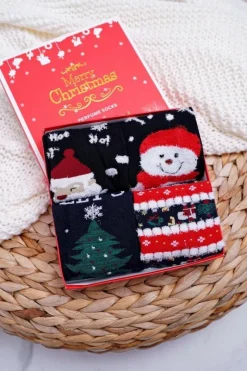 Skarpetki|Skarpetki>COSAS Damskie Skarpetki Pachnące Zestaw 4 Pary Świąteczne A7