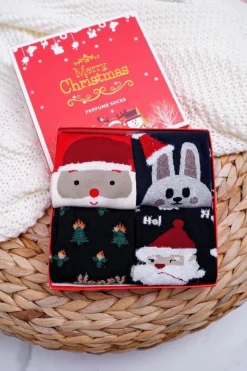 Discount COSAS Damskie Skarpetki Pachnące Zestaw 4 Pary Świąteczne A3