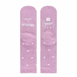 Skarpetki|Skarpetki>Boto Damskie Skarpetki SOXO "I'm not princess, I'm queen"