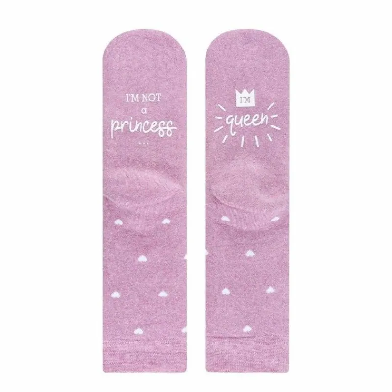 Skarpetki|Skarpetki>Boto Damskie Skarpetki SOXO "I'm not princess, I'm queen"