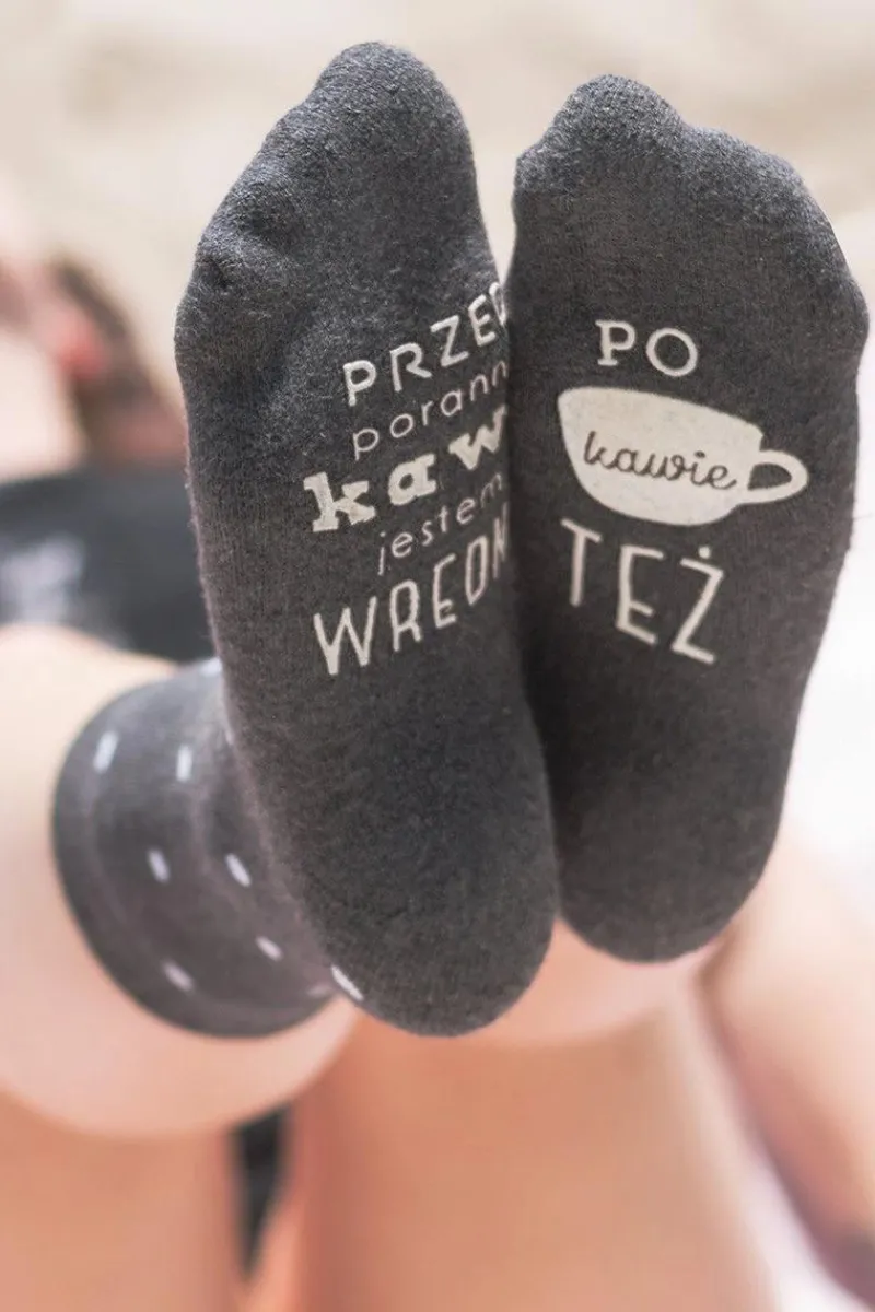 Boto Damskie Skarpetki SOXO "Przed poranną kawą jestem WREDNA"