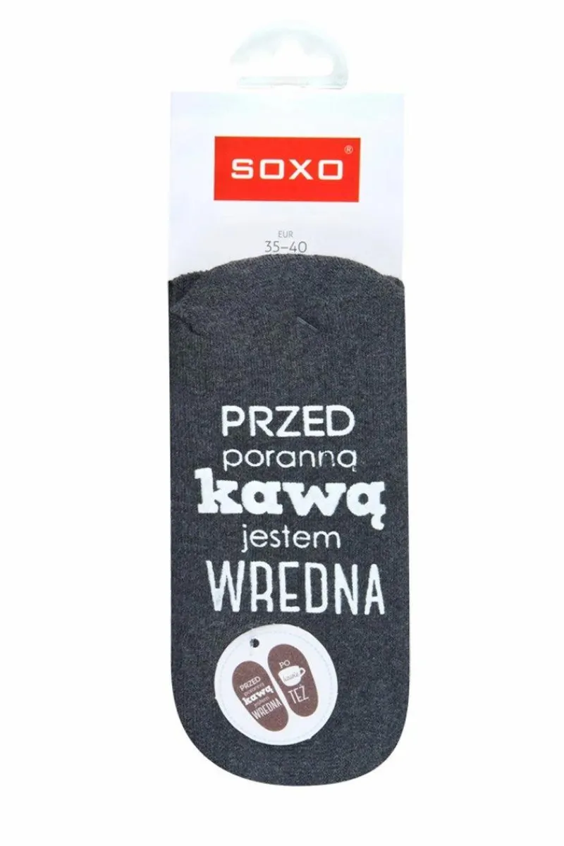Boto Damskie Skarpetki SOXO "Przed poranną kawą jestem WREDNA"